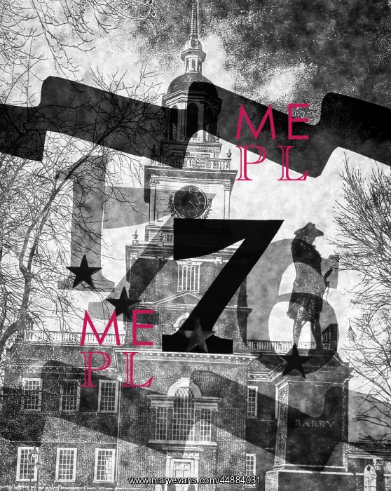 : Posterization Of 1776 Banner Superimposed : Posterization Of 1776 Banner Superimposed