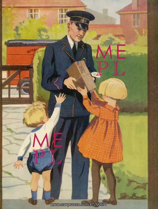 : POSTMAN WITH PARCEL : POSTMAN WITH PARCEL