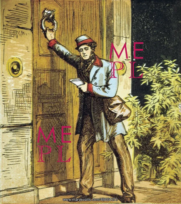 : The Postman's Knock. Postman in Royal Mail uniform : The Postman's Knock. Postman in Royal Mail uniform