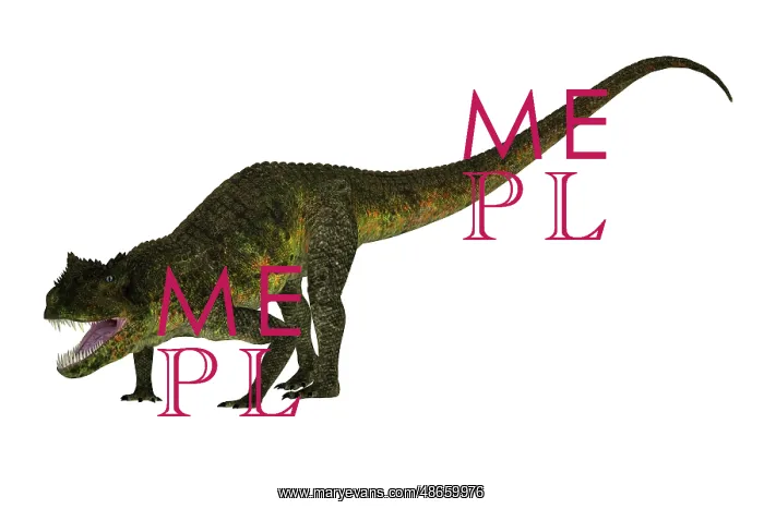 : Postosuchus reptile, side view on white background : Postosuchus reptile, side view on white background