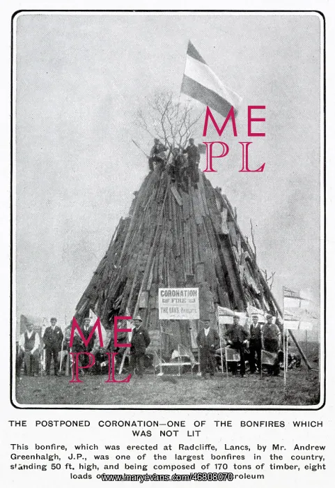 : Postponed Coronation Bonfire 1902 : Postponed Coronation Bonfire 1902