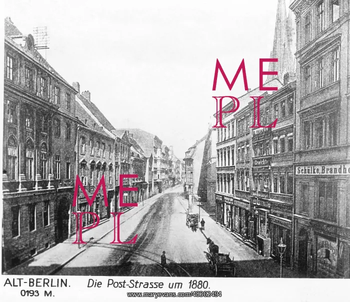 : Poststrasse in Berlin, around 1880 : Poststrasse in Berlin, around 1880