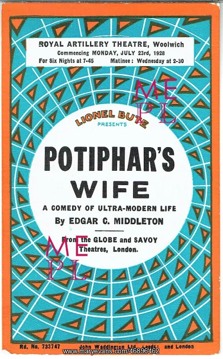 : Potiphar's Wife by Edgar C Middleton : Potiphar's Wife by Edgar C Middleton