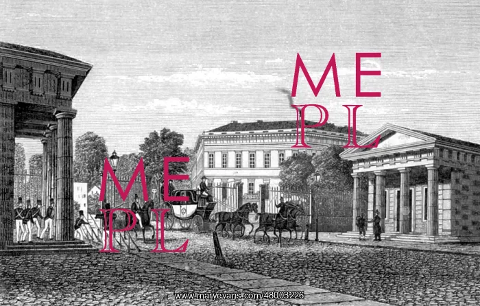 : Potsdamer Gate in Berlin, 1810 : Potsdamer Gate in Berlin, 1810