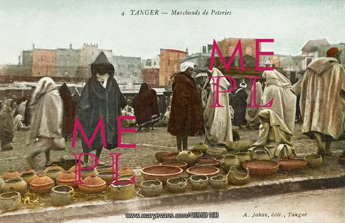 : Pottery Seller - Tangiers, Morocco : Pottery Seller - Tangiers, Morocco
