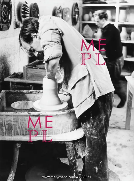 : Pottery student at Corsham : Pottery student at Corsham