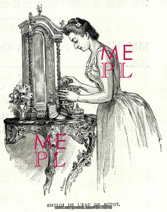 : Pouring Botot water, Paris Exhibition of 1889 : Pouring Botot water, Paris Exhibition of 1889