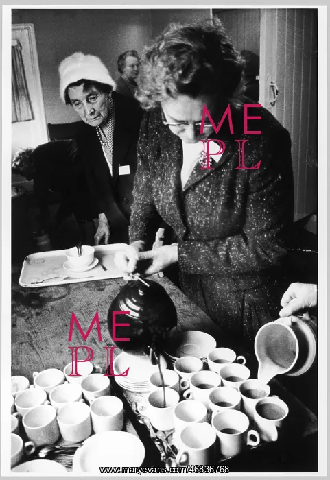 : POURING TEA AT THE WI : POURING TEA AT THE WI