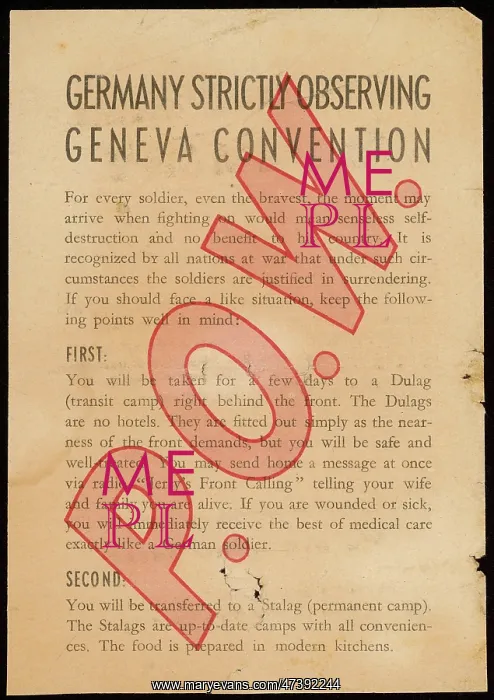 : POW LEAFLET : POW LEAFLET