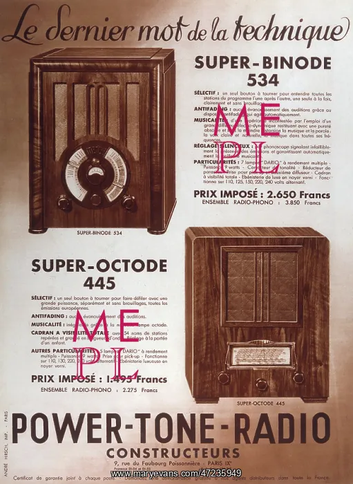 : POWER-TONE RADIO ADVERT