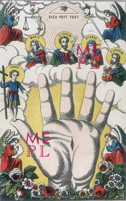 : The Powerful Hand. Popular 19th century coloured : The Powerful Hand. Popular 19th century coloured