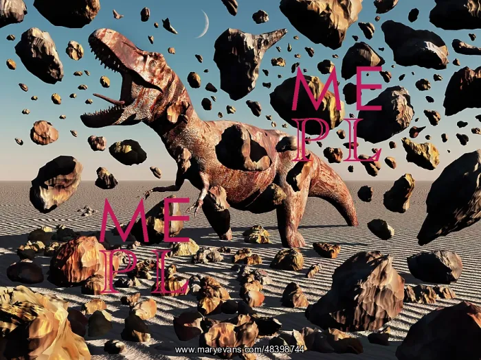 : The powerful T-Rex shatters its rock suit encasing : The powerful T-Rex shatters its rock suit encasing