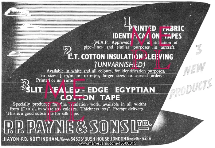 : P.P.Payne Fabric Identification Tapes & Insulation Sleeving : P.P.Payne Fabric Identification Tapes & Insulation Sleeving