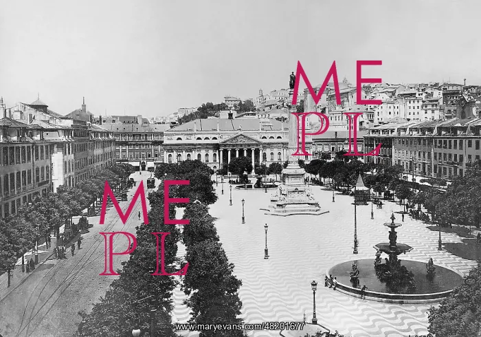 : Praca Dom Pedro in Lisbon, 1910 : Praca Dom Pedro in Lisbon, 1910
