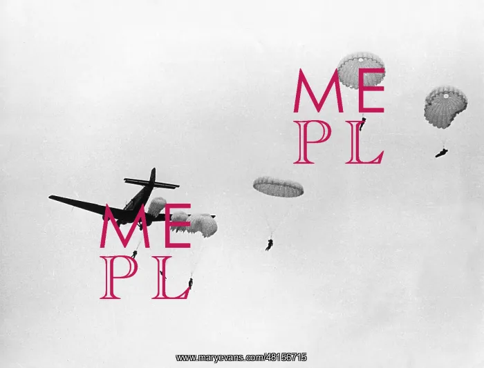 : Practice jump of German paratroopers in Stendal, 1939 : Practice jump of German paratroopers in Stendal, 1939