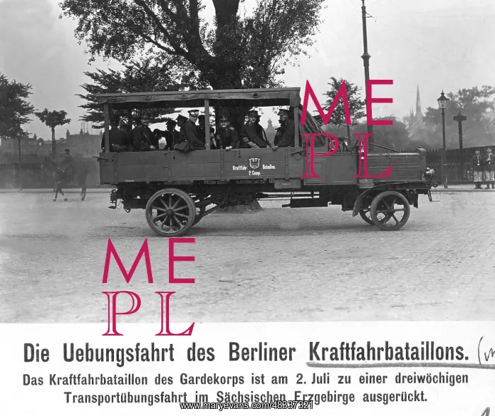 : Practice run of the Kraftfahrtbataillon, 1912 : Practice run of the Kraftfahrtbataillon, 1912