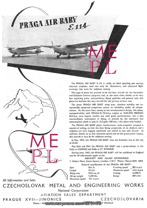 : Praga Air Baby E114 : Praga Air Baby E114