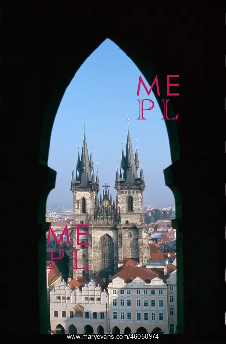 : Prague, view from the Altstaedter cityhall to the Teynchurch : Prague, view from the Altstaedter cityhall to the Teynchurch