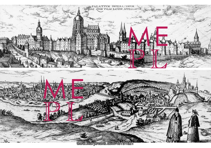 : The Prague Castle around the 16th century : The Prague Castle around the 16th century
