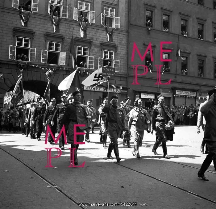 : Prague - swastika in 1938 : Prague - swastika in 1938