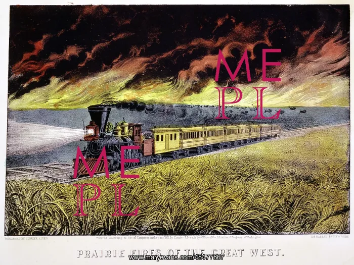 : Prairie Fires of the Great West. Print published : Prairie Fires of the Great West. Print published