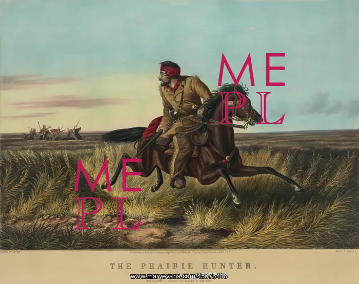 : THE PRAIRIE HUNTER: ONE RUBBED OUT, ca. 1852 : THE PRAIRIE HUNTER: ONE RUBBED OUT, ca. 1852