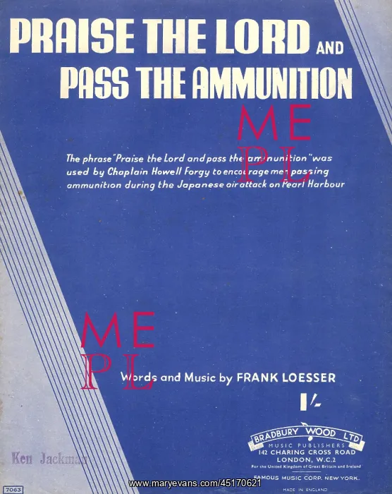 : Praise The Lord And Pass The Ammunition : Praise The Lord And Pass The Ammunition