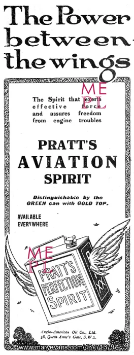 : Pratts Aviation Spirit : Pratts Aviation Spirit
