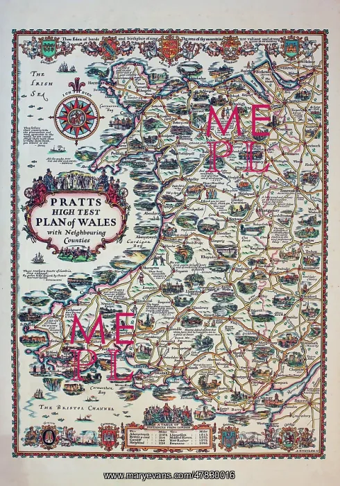 : Pratt's High Test Plan of Wales with Neighbouring Counties : Pratt's High Test Plan of Wales with Neighbouring Counties