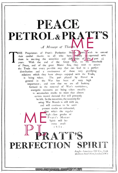 : Pratts Perfection Motor Spirit : Pratts Perfection Motor Spirit