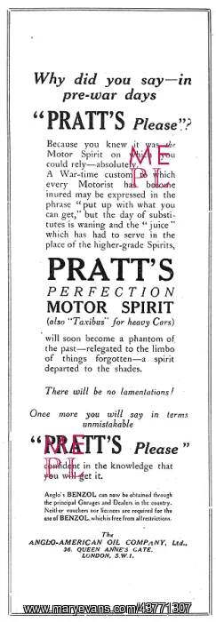 : Pratts Perfection Motor Spirit : Pratts Perfection Motor Spirit