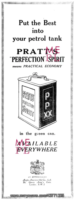 : Pratts Perfection Motor Spirit : Pratts Perfection Motor Spirit