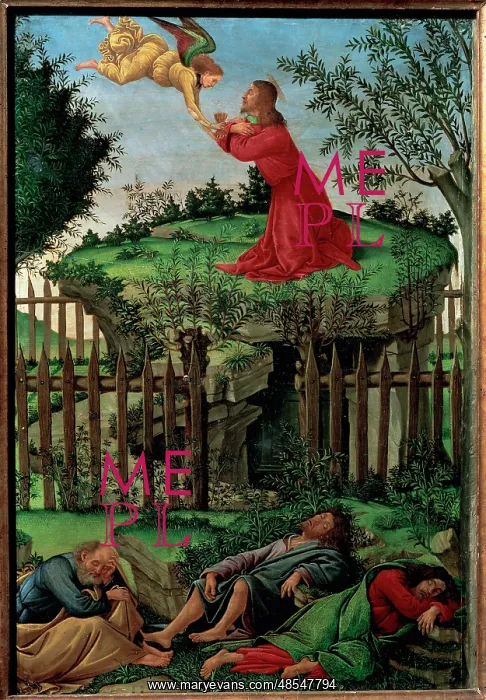 : Prayer of the Garden, by Botticelli : Prayer of the Garden, by Botticelli