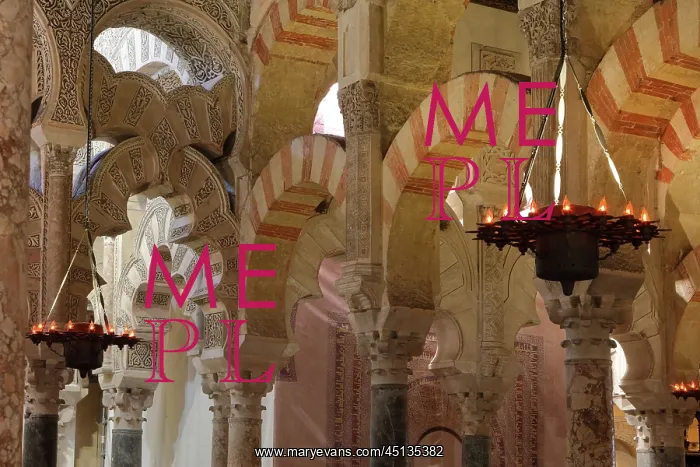 : Prayer hall, Cathedral-Great Mosque, Cordoba : Prayer hall, Cathedral-Great Mosque, Cordoba