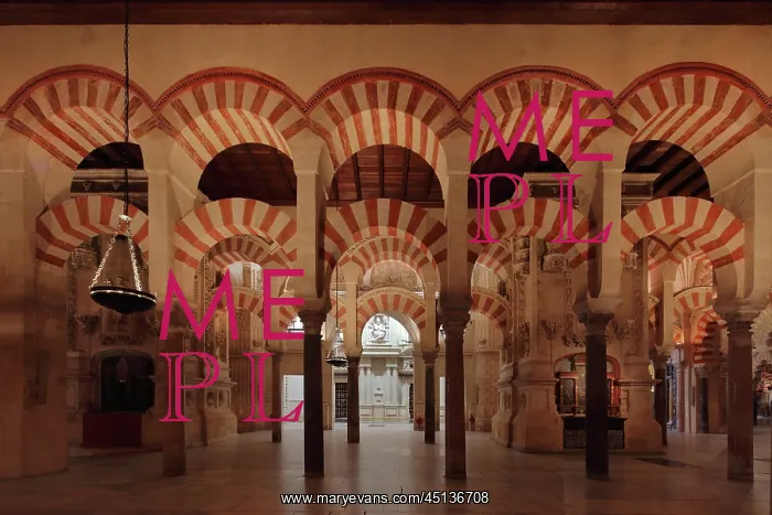 : Prayer hall, Cathedral-Great Mosque, Cordoba : Prayer hall, Cathedral-Great Mosque, Cordoba