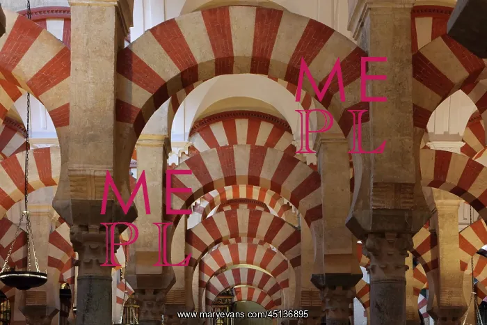 : Prayer hall, Cathedral-Great Mosque, Cordoba : Prayer hall, Cathedral-Great Mosque, Cordoba