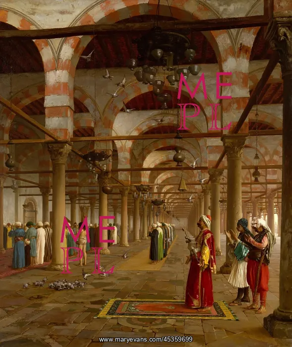: PRAYER IN THE MOSQUE, by Jean-Leon Gerome, 1871 : PRAYER IN THE MOSQUE, by Jean-Leon Gerome, 1871