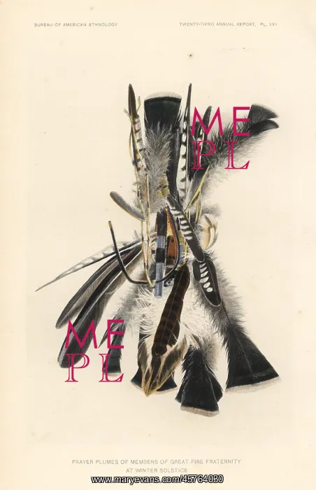 : Prayer plumes of members of the Great Fire : Prayer plumes of members of the Great Fire