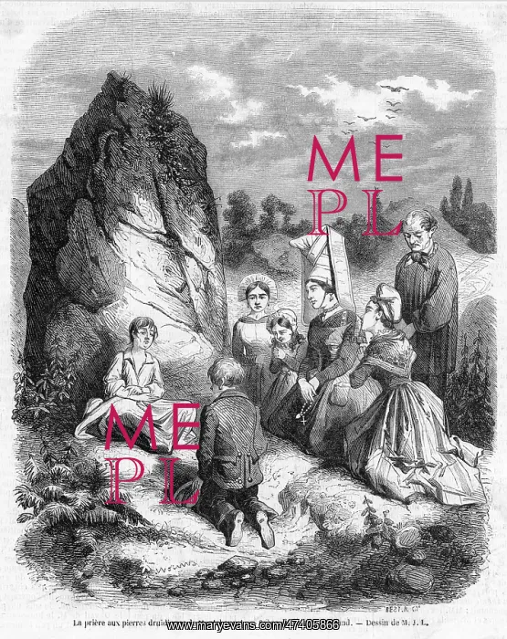: PRAYING AT A MENHIR : PRAYING AT A MENHIR