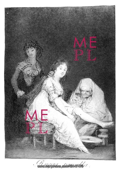 : She prays for her Artist: Francisco Goya : She prays for her Artist: Francisco Goya