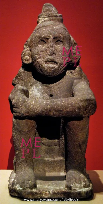 : Pre-Columbian Art. Aztec. Mexico. Seated Deity (Macuilxochit : Pre-Columbian Art. Aztec. Mexico. Seated Deity (Macuilxochit