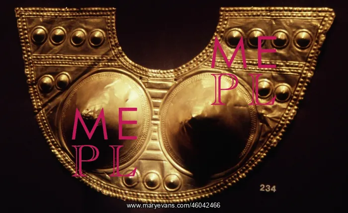 : Pre-Columbian gold breastplate : Pre-Columbian gold breastplate