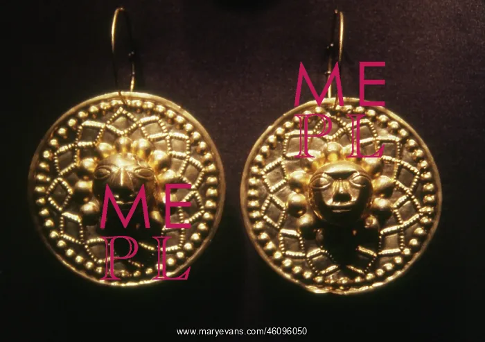 : Pre-Columbian gold ear danglers : Pre-Columbian gold ear danglers