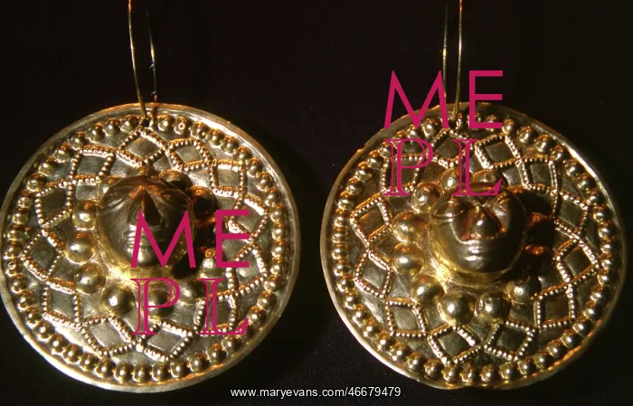 : Pre-Columbian gold ear danglers : Pre-Columbian gold ear danglers