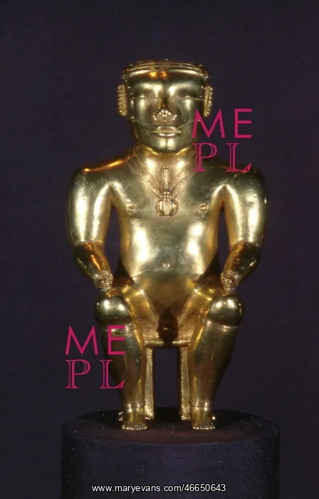 : Pre-Columbian gold human figure : Pre-Columbian gold human figure