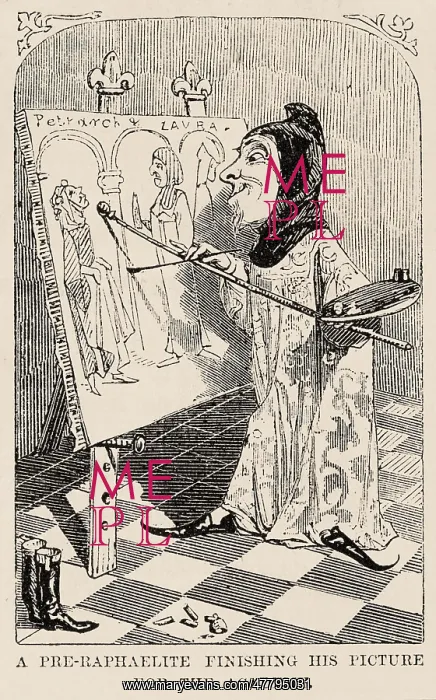 : A Pre-Raphaelite finishing his picture : A Pre-Raphaelite finishing his picture