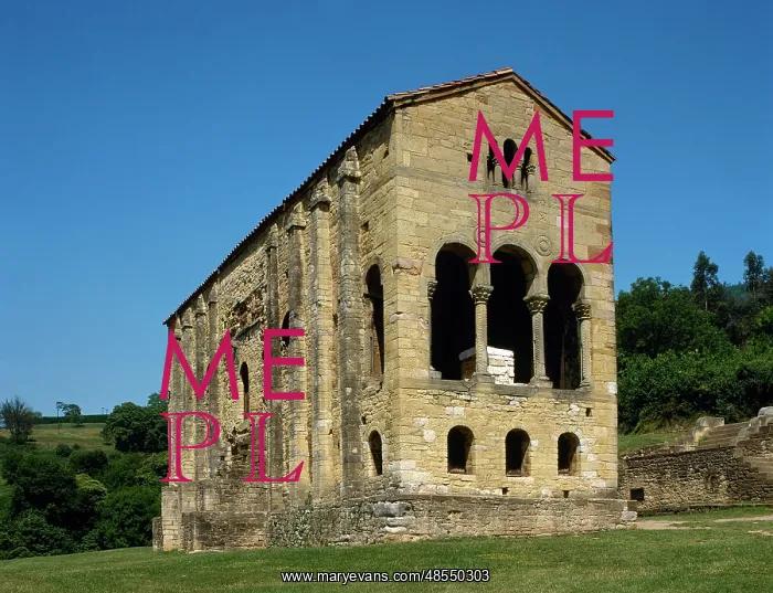 : Pre-Romanesque Asturian architecture. Spain. Church of St Ma : Pre-Romanesque Asturian architecture. Spain. Church of St Ma