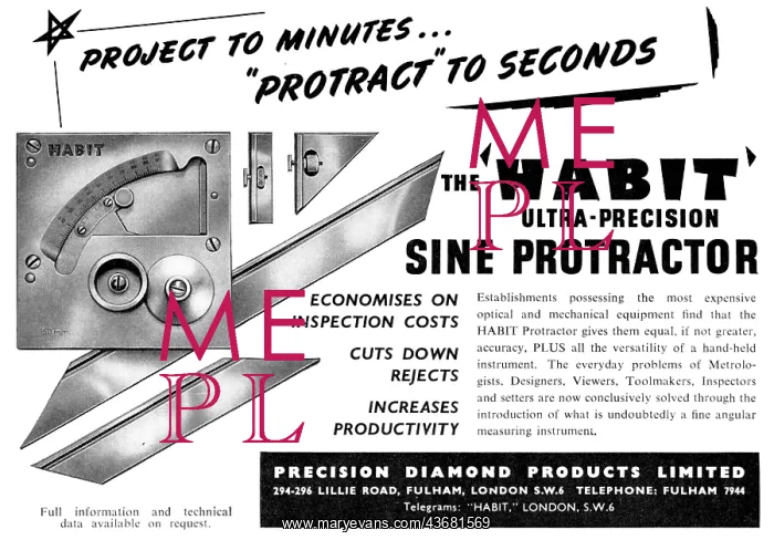 : Precision Diamond : Machine Tools. HABIT Sine Protractor : Precision Diamond : Machine Tools. HABIT Sine Protractor