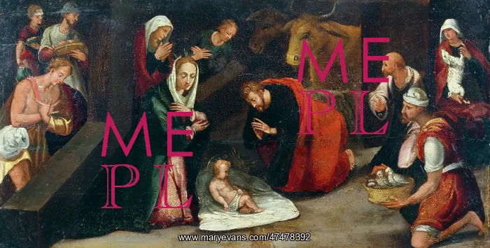 : Predella Panel with Madonna and Child etc