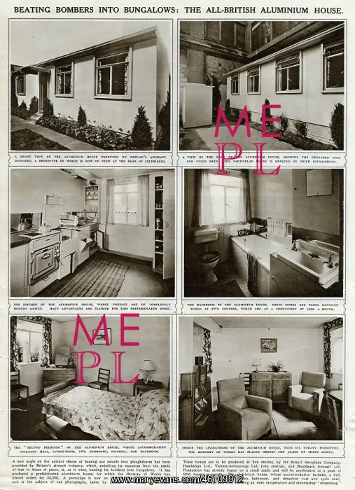 : Prefabricated Aluminium Homes 1945 : Prefabricated Aluminium Homes 1945
